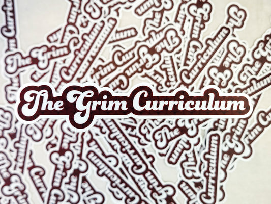 The Grim Curriculum Retro sticker