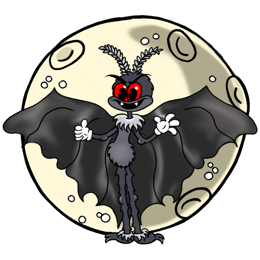 Glow in the Dark Mothman - Friend of The Grim Curriculum Sticker