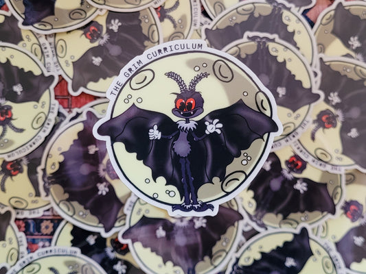 Glow in the Dark Mothman - Friend of The Grim Curriculum Sticker