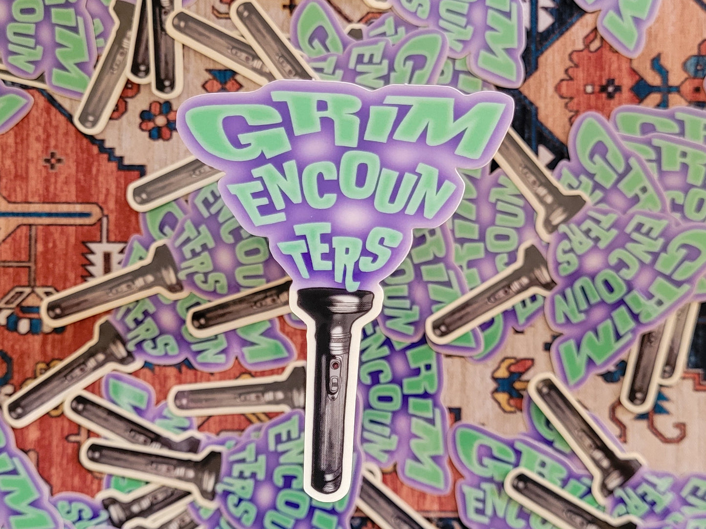 Grim Encounters Flashlight Sticker