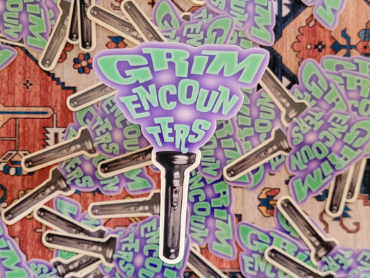 Grim Encounters Flashlight Sticker