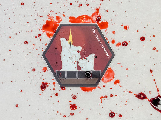 The Grim Curriculum Burning Candles Sticker