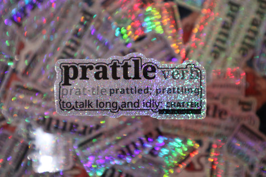Holographic Prattle Definition Sticker