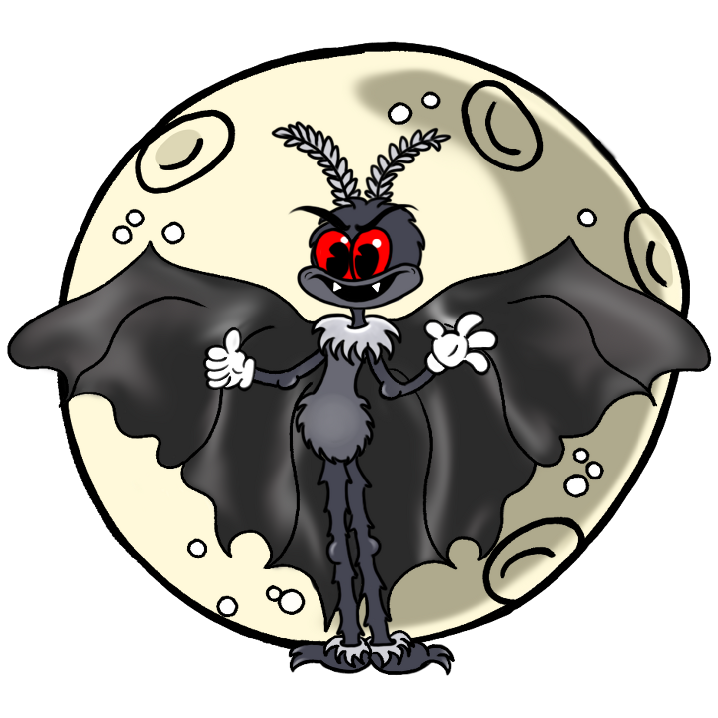Glow in the Dark Mothman - Friend of The Grim Curriculum Sticker