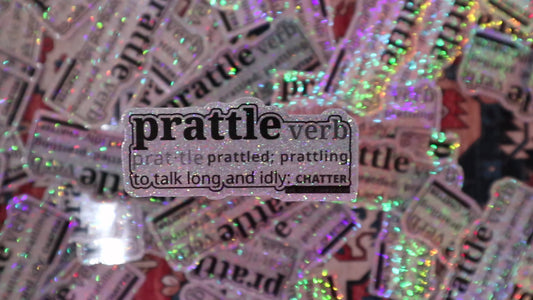 Holographic Prattle Definition Sticker